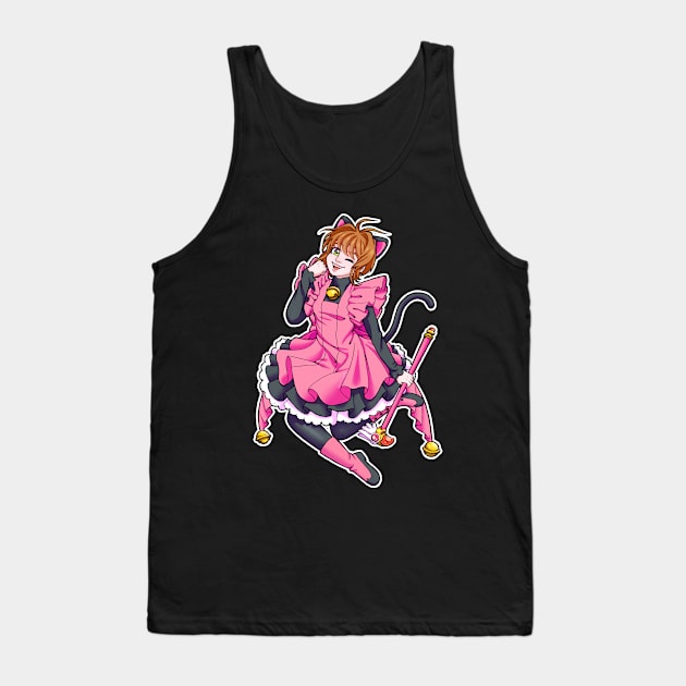 Kitty Sakura Tank Top by Doutarina